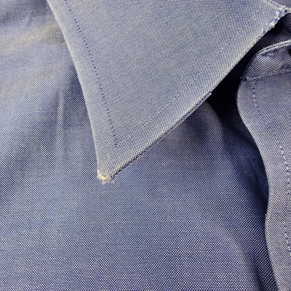 Brooks Brothers Dress Shirt Mens‎ 18-35 XXL Blue Button Up Cotton Non Iron L/S